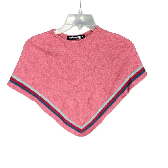 Native World wool blend poncho, medium girls - Picture 1 of 4